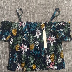 Blush Vibrant Floral Print Top